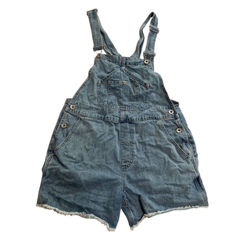 Rag & Bone Patched Short Dungaree In Crystal Wash - image 1
